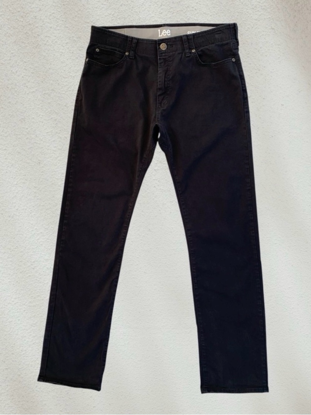 Lee Black Slim Straight Active Stretch Jeans ~ Men’s 34x32